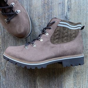 TORRID FAUX SUEDE KNIT BOOTS 12 W NEW NO TAGS